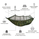 Camping Hammock with Net - Lightweight Double Hammock,Portable Hammocks for Indoor,Hiking,Camping,Backpacking,Travel,Backyard