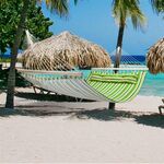 Hammock Beach Swing Double Beds for Outdoor Camping Travel Stylish Printing Style Green