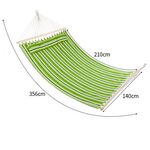 Hammock Beach Swing Double Beds for Outdoor Camping Travel Stylish Printing Style Green