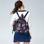 Multifunctional Foldable Portable Shopping Bag Women's Printed Drawstring Backpack for Camping Outdoor Activity New
