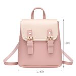 PU Leather Women Small Backpack Fashion Splicing Hit Color Shoulder Bags School Bags for Teenage Girls Casual Ladies Backpack