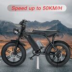 20inch Fat Ebike 48V 750W/1000W Hub motor Super Power Electric Ebike Retro Design 7 Speed Snow Beach ebike Men Electric Bicycle