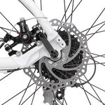 Hiland 700C Hybrid Bicycle Aluminum 24 Speeds with Lock-Out Suspension Fork Disc Brake City Commuter Mountain Bike MTB