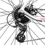 Hiland 700C Hybrid Bicycle Aluminum 24 Speeds with Lock-Out Suspension Fork Disc Brake City Commuter Mountain Bike MTB