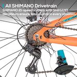 Hiland Full-Suspension Mountain Bike, 21 Speed, 26 Inch Wheel, for Men Mens Womens Bicycle