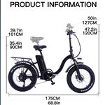 Powerful1000W 48V 15AH Electric Bike Women Convenience  Adult Bicycle Snow Mountain 20 Inch Folding Fat Tyre Ebike For Man Women