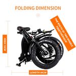 Powerful1000W 48V 15AH Electric Bike Women Convenience  Adult Bicycle Snow Mountain 20 Inch Folding Fat Tyre Ebike For Man Women