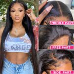 13X4 Hd Lace Frontal Wig 30 Inch Straight Lace Front Wig Brazilian Transparent Straight Lace Front Human Hair Wigs For Women