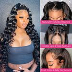 200 250 High Density Loose Wave Lace Front Human Hair Wigs For Women Brazilian 13x4 Lace Frontal Wig Human Hair Pre Plucked 13x4