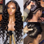 360 Lace Frontal Wig Loose Deep Wave Full Lace Wig Human Hair Preplucked Water Wave HD Transparent Lace Front Wig With Baby Hair
