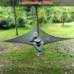 Multi Person Hammock 3 Point Design Multi-functional Triangle Aerial Mat Camping Tent Sleep Pad Outdoor Travel Camping Canopy